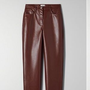 aritzia melina pants in pecan brown size 8